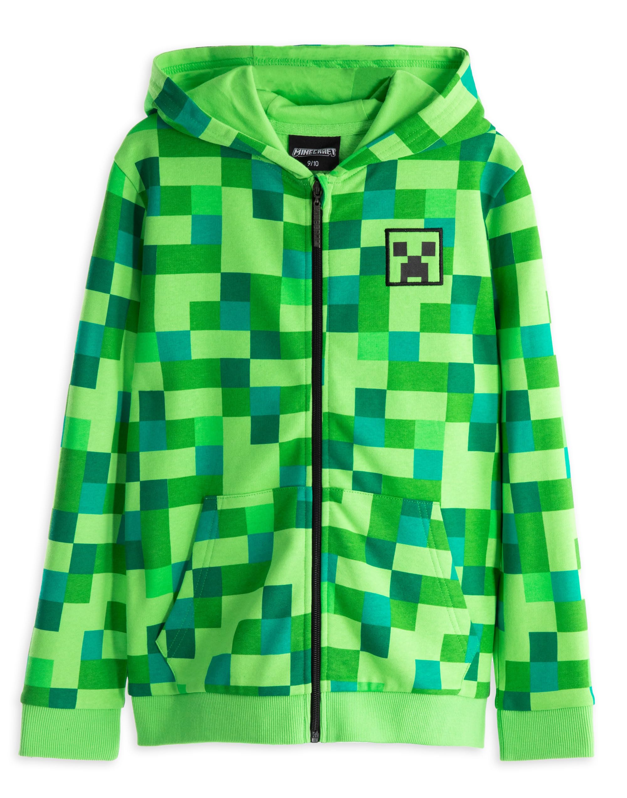 Minecraft Children's/Boy's Official Creeper Character Zip Up